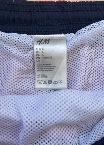 h&m Renkli Çizgili Erkek Mini Deniz Şortu - Görsel 6