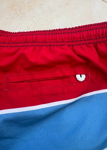 h&m Renkli Çizgili Erkek Mini Deniz Şortu - Görsel 12