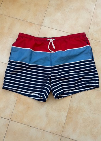 h&m Renkli Çizgili Erkek Mini Deniz Şortu - Görsel 2