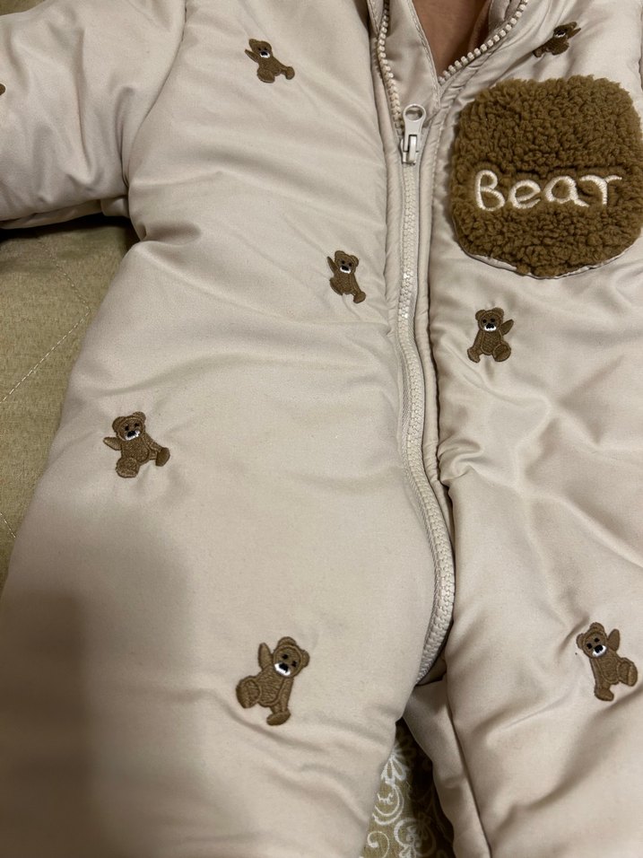 Kahverengi Kapüşonlu Bebek Astronot Tulumu - Görsel 4