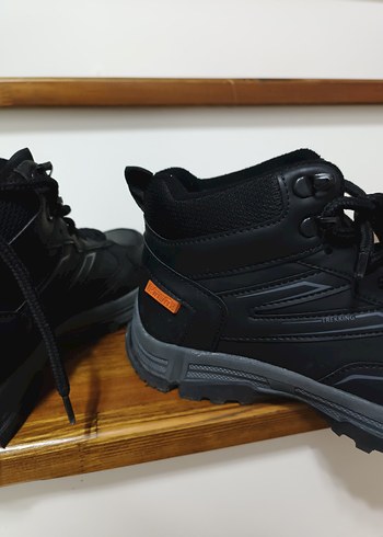 Erkek Siyah Bağcıklı Kauçuk Bot - Görsel 3