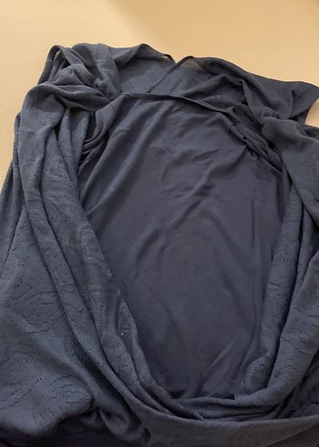 Koyu Mavi anvelop içi kendiliğinden atletli bluz - Görsel 7