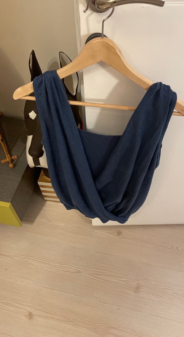 Koyu Mavi anvelop içi kendiliğinden atletli bluz - Görsel 2