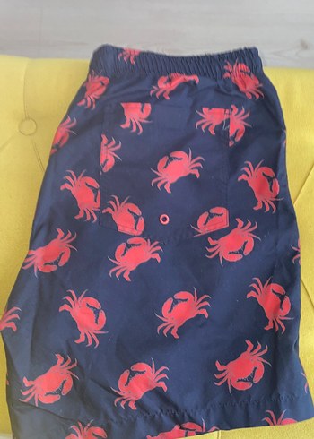 Kırmızı Baskılı Erkek Mini Mayo Şort - Görsel 6