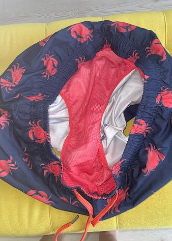 Kırmızı Baskılı Erkek Mini Mayo Şort - Görsel 5