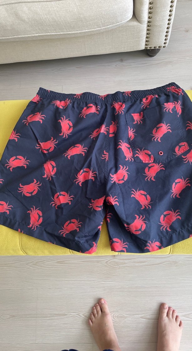 Kırmızı Baskılı Erkek Mini Mayo Şort - Görsel 2