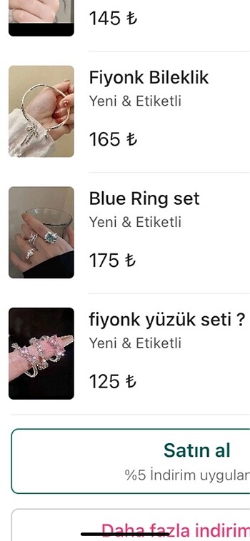 Diğer Yüzük seti +bileklik