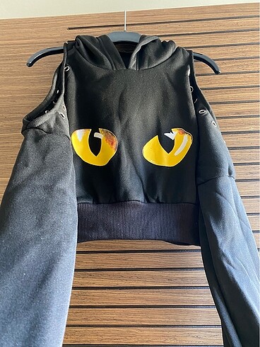 s Beden Kedili kulaklı sweatshirt