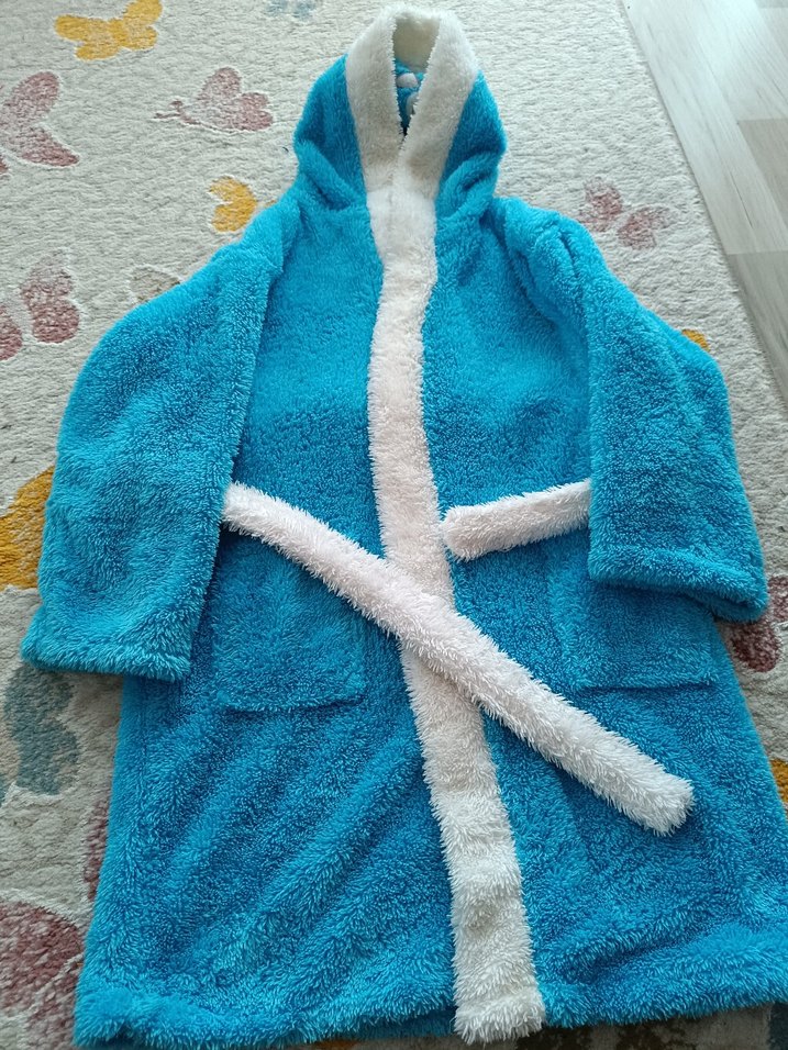 Mavi Erkek Çocuk Bornoz - Görsel 2