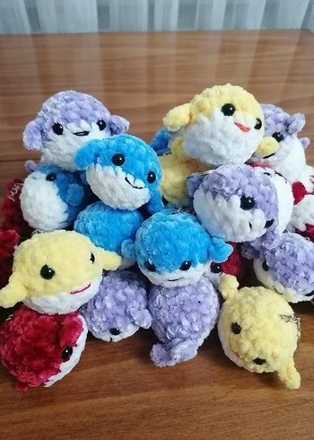 Renkli Yumuşak Deniz Canlıları Peluş Oyuncak anahtarlık.