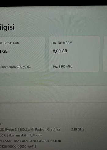 Acer Siyah Acer Dizüstü Bilgisayar