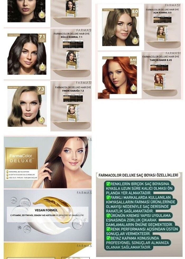 Farmasi 8.45 Tarçın Bakır Saç Boyası - Görsel 2