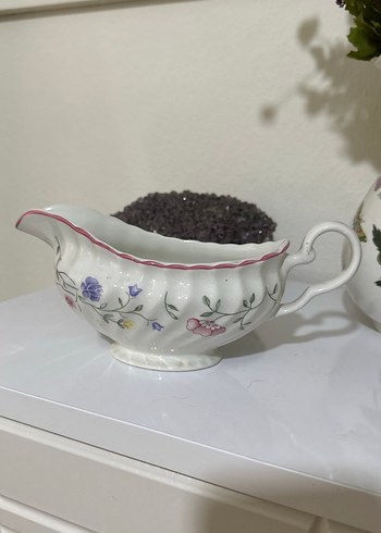 İngiliz Çiçek Desenli Beyaz Sosluk - Görsel 4