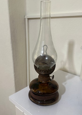 Kahve levent damgalı Antika Gaz Lambası - Görsel 2