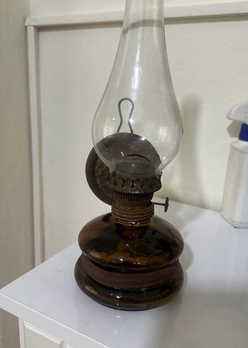 Kahve levent damgalı Antika Gaz Lambası - Görsel 3