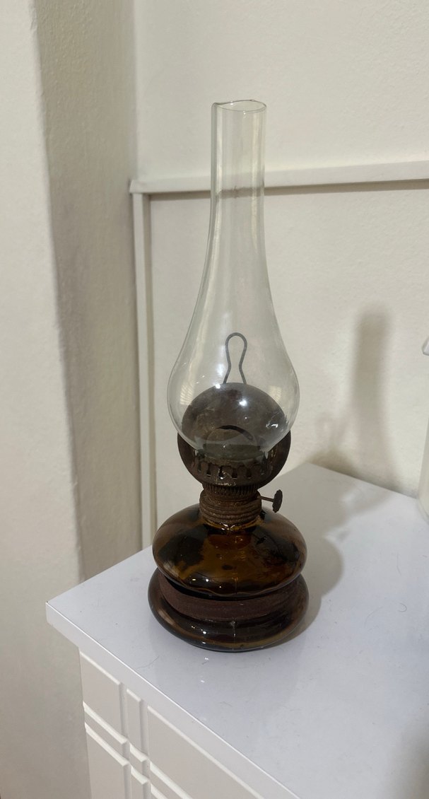 Kahve levent damgalı Antika Gaz Lambası - Görsel 2