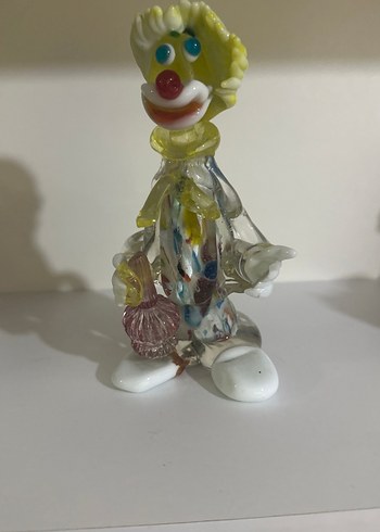 Murano Renkli Cam Palyaço Figürin - Görsel 2