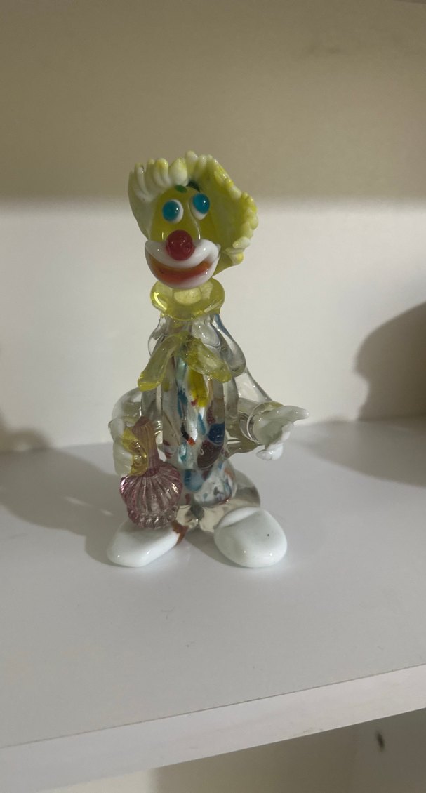 Murano Renkli Cam Palyaço Figürin - Görsel 3