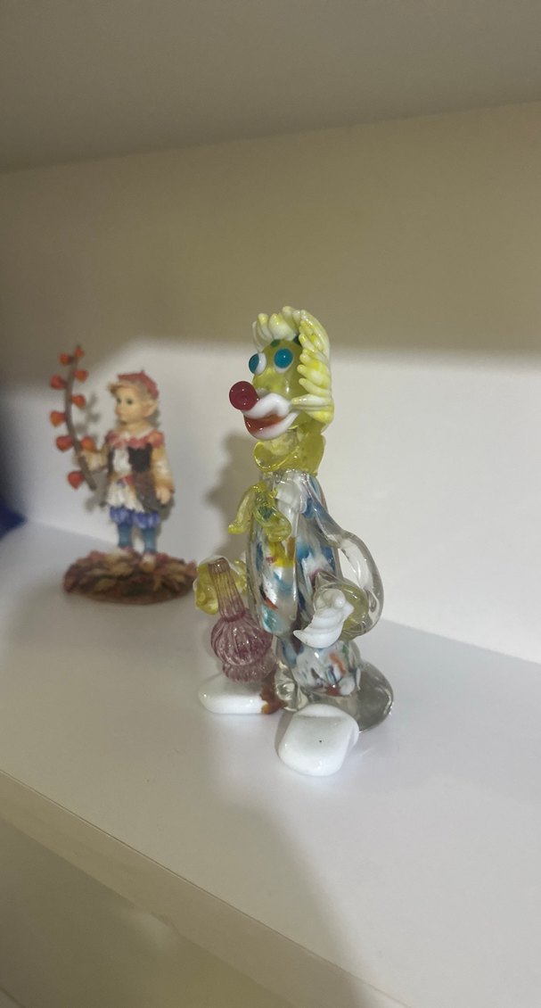 Murano Renkli Cam Palyaço Figürin - Görsel 4