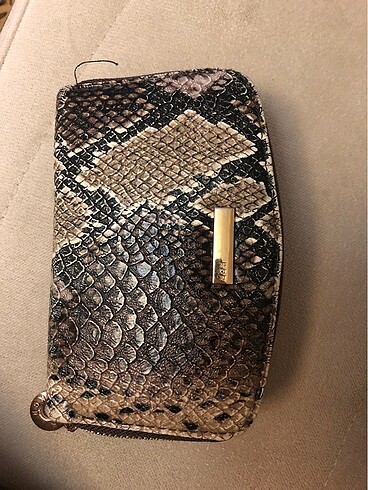 Mango yılan derili leoparlı cüzdan