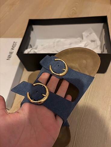 38 Beden lacivert Renk Nine west petrol yeşili terlik