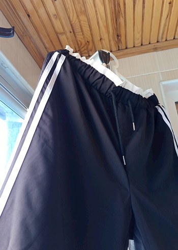 Siyah Bel Detaylı Spor Kadın Pantolon - Görsel 2