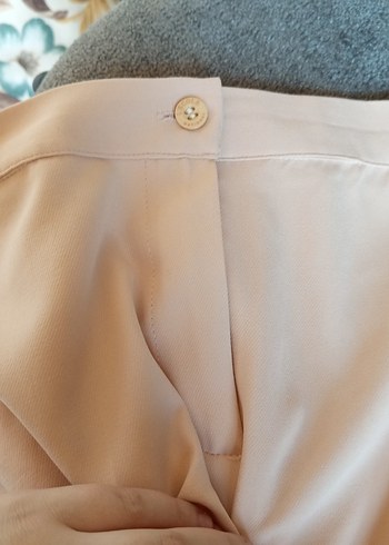 pudra pembesi Kadın Kumaş Pantolon - Görsel 3