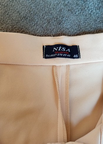 pudra pembesi Kadın Kumaş Pantolon - Görsel 4