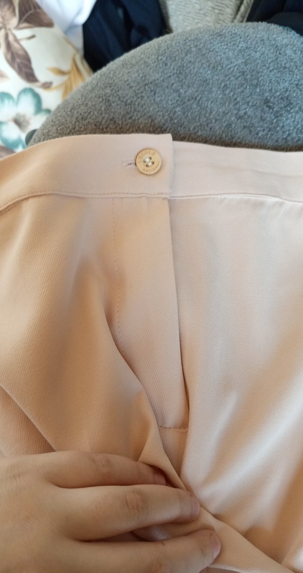 pudra pembesi Kadın Kumaş Pantolon - Görsel 3