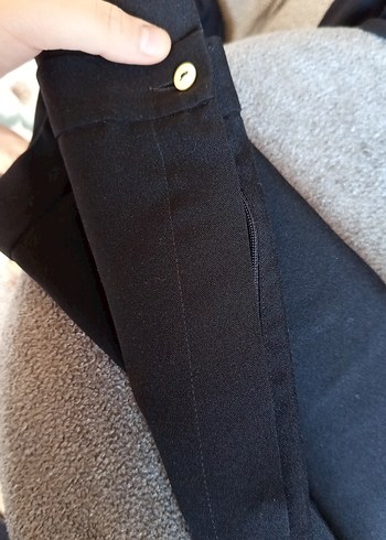 Siyah kumaş pantlon - Görsel 3