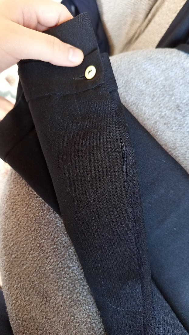 Siyah kumaş pantlon - Görsel 3