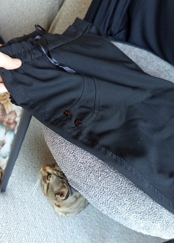 siyah  Kumaş Pantolon - Görsel 3