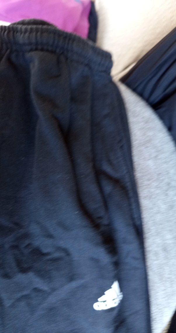 Düğmeli siyah Pamuklu  Eşofmanı - Görsel 2