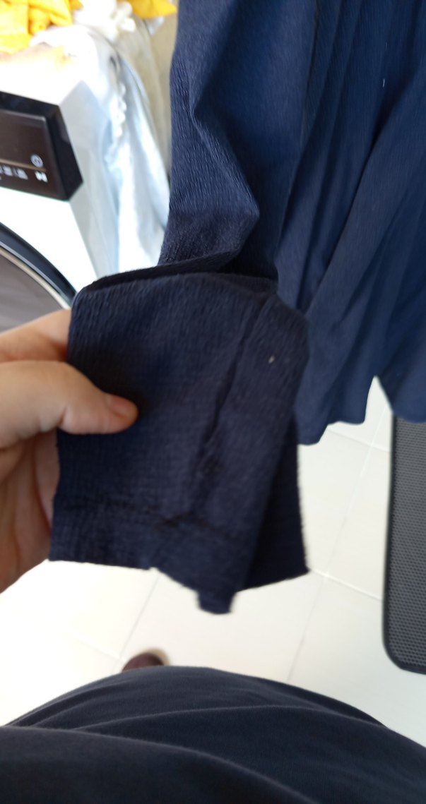 Lacivert Uzun Kollu Tunik - Görsel 2