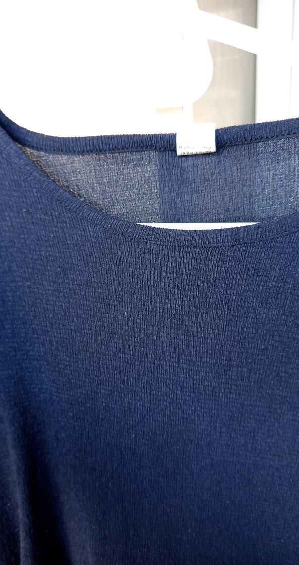 Lacivert Uzun Kollu Tunik - Görsel 4