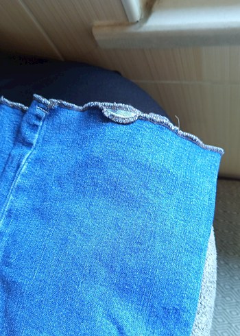 Kadın Mavi Denim Midi Boy Dar Kesim Kot - Görsel 2