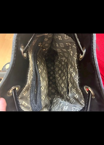 Siyah Kareli Deri Kadın Çanta - Görsel 3