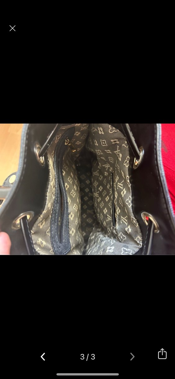 Siyah Kareli Deri Kadın Çanta - Görsel 3