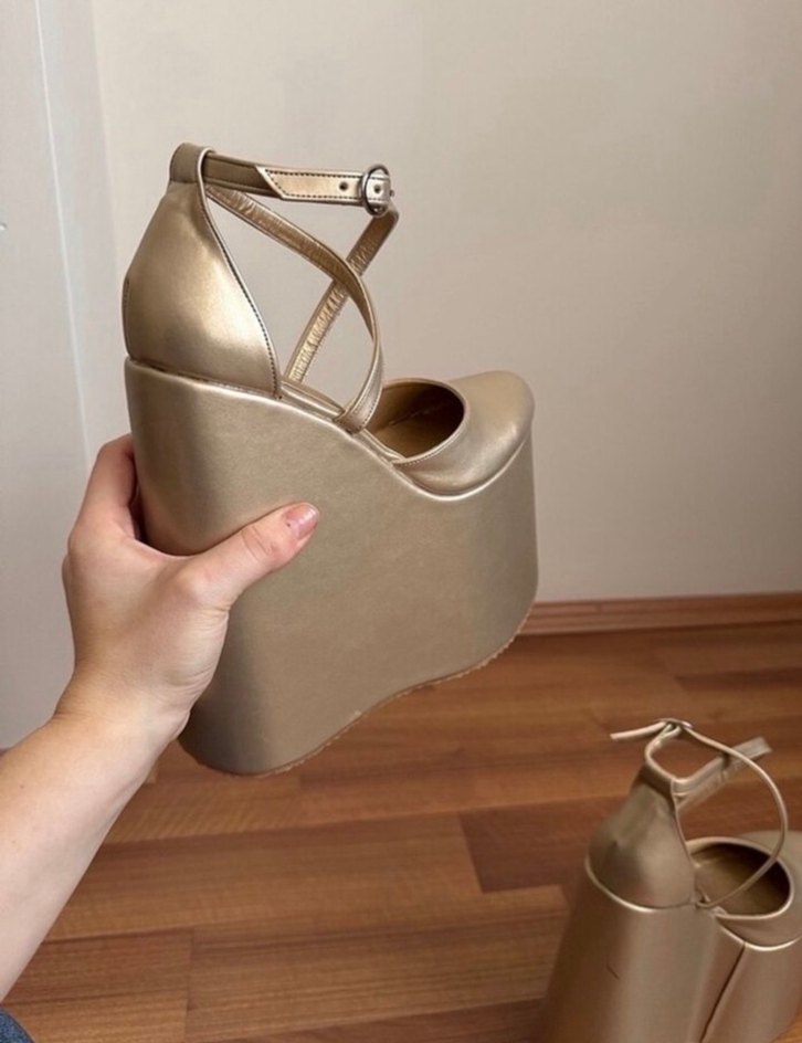 Sahne Ayakkabısı Platform Ayakkabı Yüksek topuk ayakkabı - Görsel 4