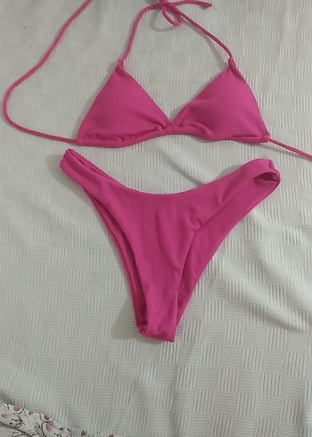 Pembe İp Askılı Kadın Bikini
