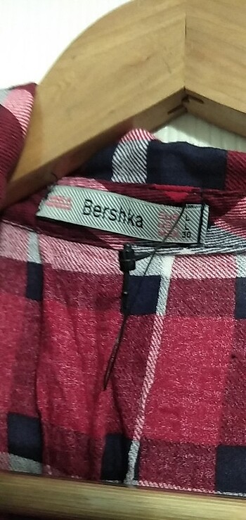l Beden bordo Renk Yazlık gömlek 