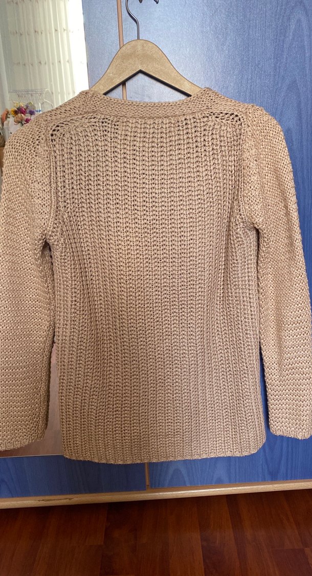 Bej Örgü zara kazak - Görsel 3