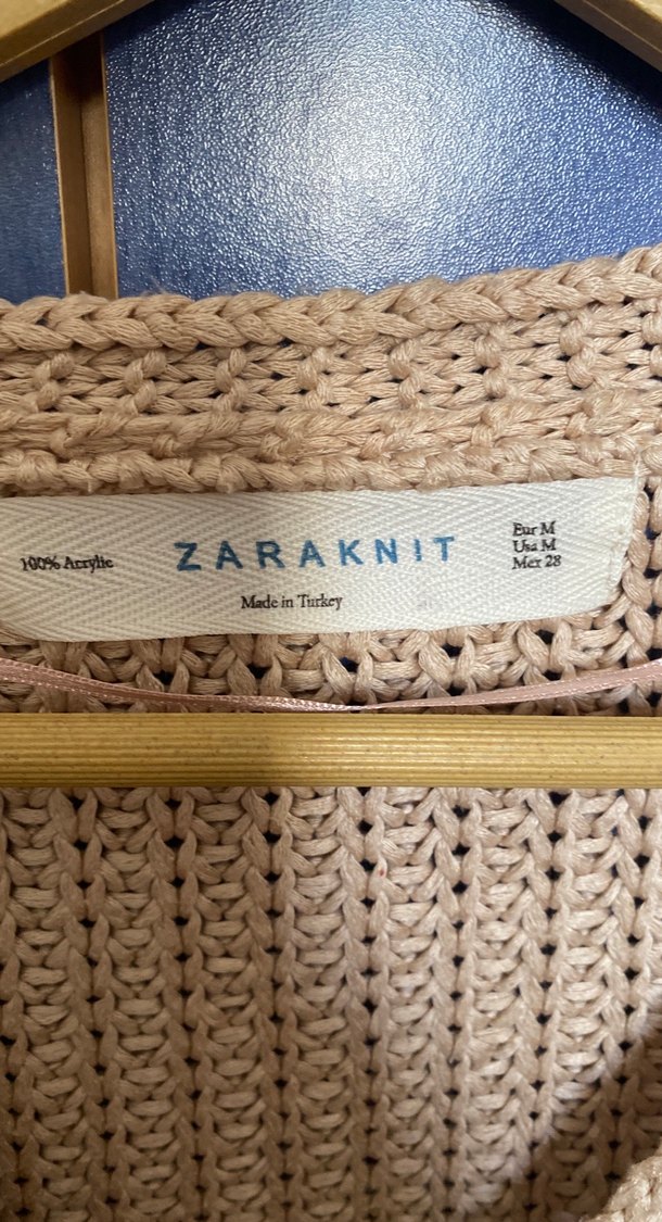 Bej Örgü zara kazak - Görsel 2