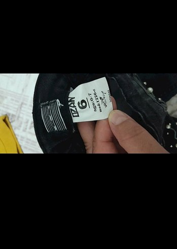 Kız Çocuk Payetli Gri Tie-Dye Denim Pantolon - Görsel 3