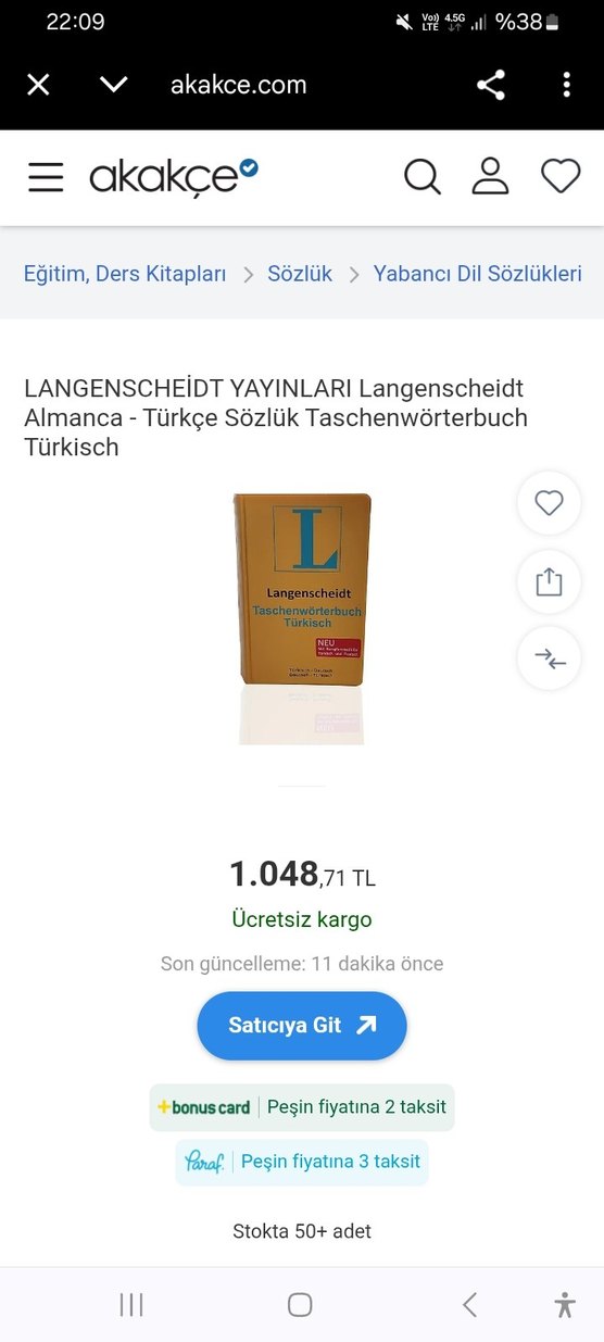 Langenscheidt Türkçe-Almanca Cep Sözlüğü - Görsel 5