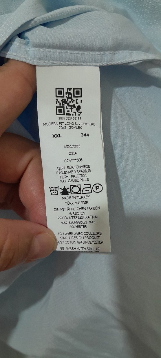 Tudors mavi gömlek XXL BEDEN - Görsel 3