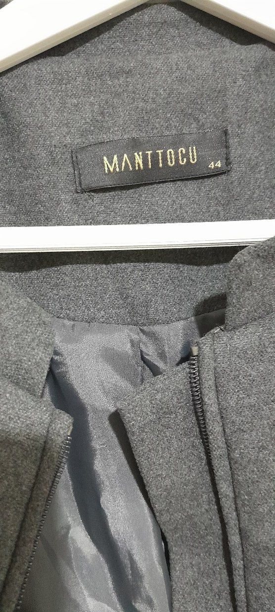 Gri Uzun  Kadın Kaban - Görsel 3