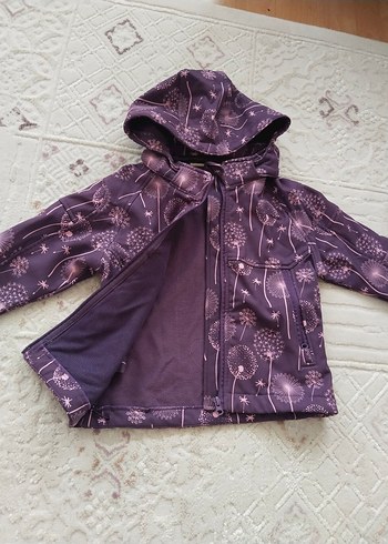Kız Çocuk Mor Kapüşonlu Fermuarlı Ceket - Görsel 2