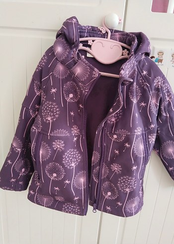 Kız Çocuk Mor Kapüşonlu Fermuarlı Ceket - Görsel 4