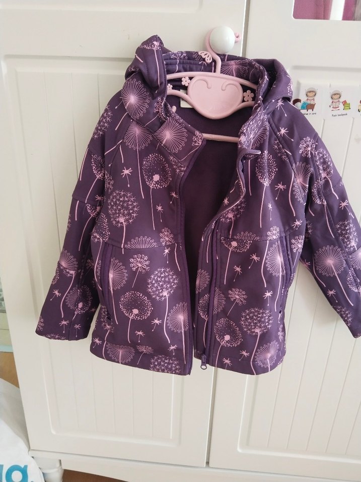 Kız Çocuk Mor Kapüşonlu Fermuarlı Ceket - Görsel 3